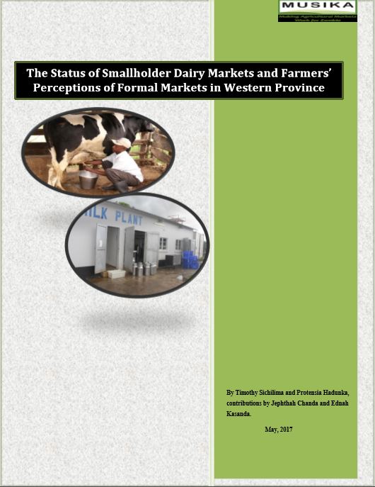 The Status of Smallholder Dairy Markets and Farmers’ Perceptions of Formal Markets in Western Province